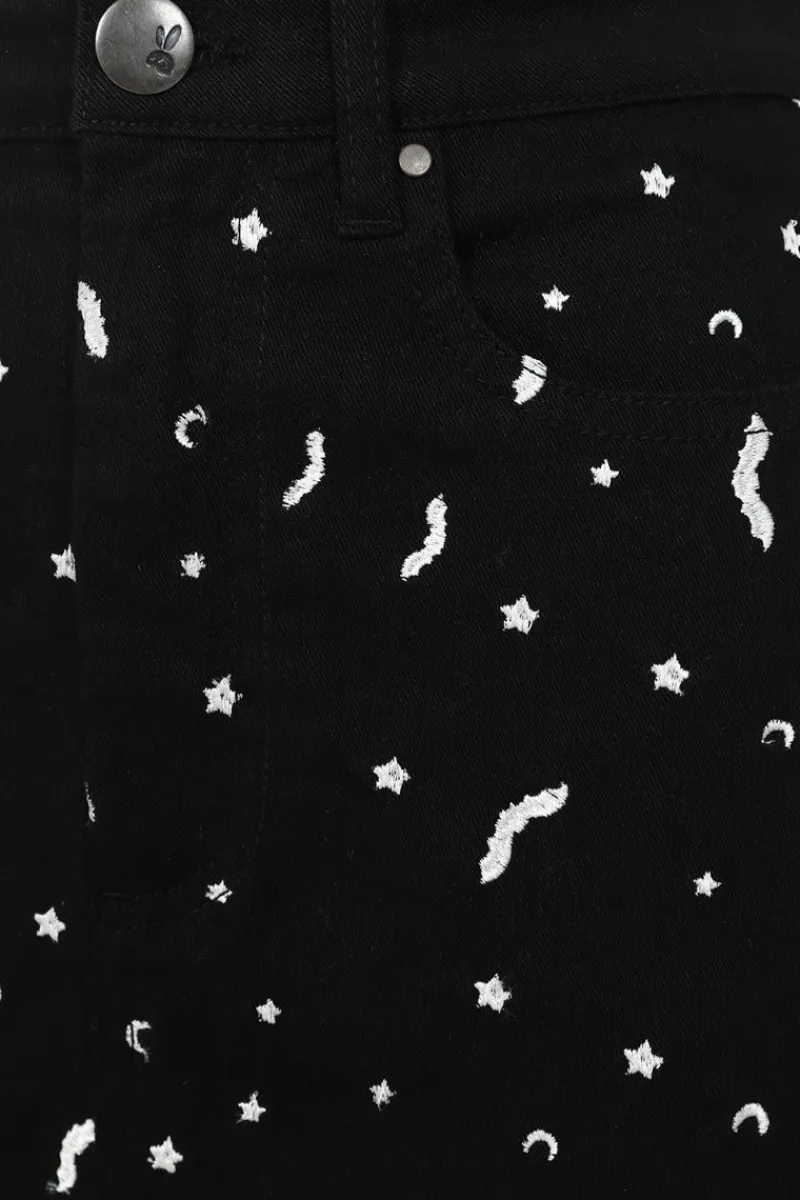 Hell Bunny Skirts|Denim>Bat Mini Skirt
