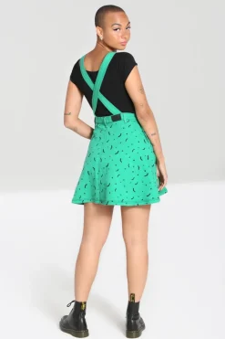 Hell Bunny Dresses|Dresses>Bat Pinafore Dress Green