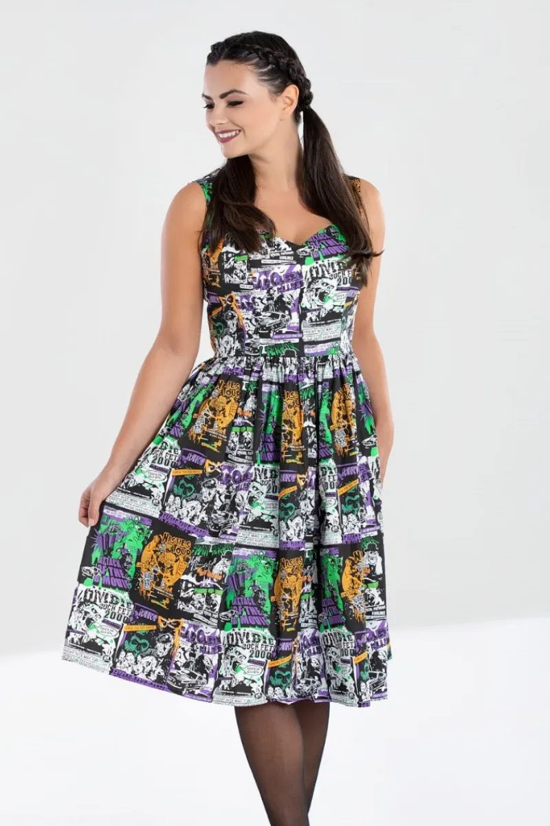 Hell Bunny Dresses|Dresses>Be Afraid 50's Dress Black