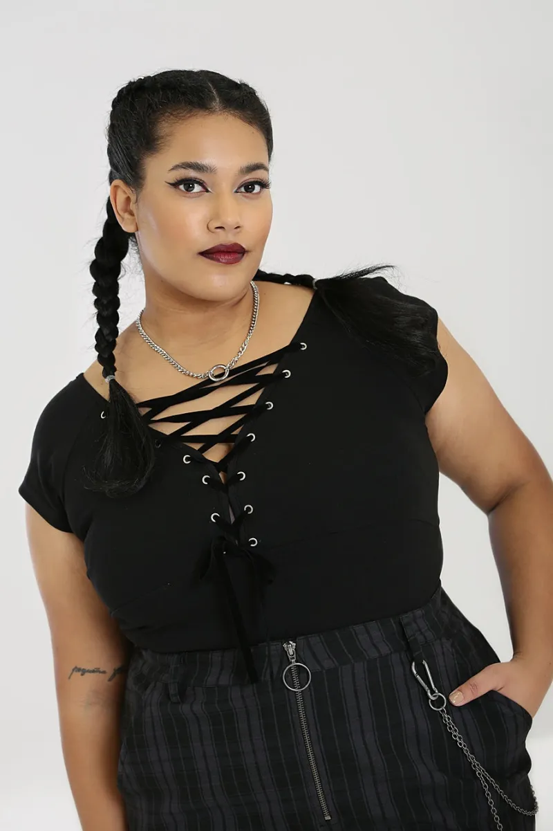 Hell Bunny Tops>Belladonna Top Black