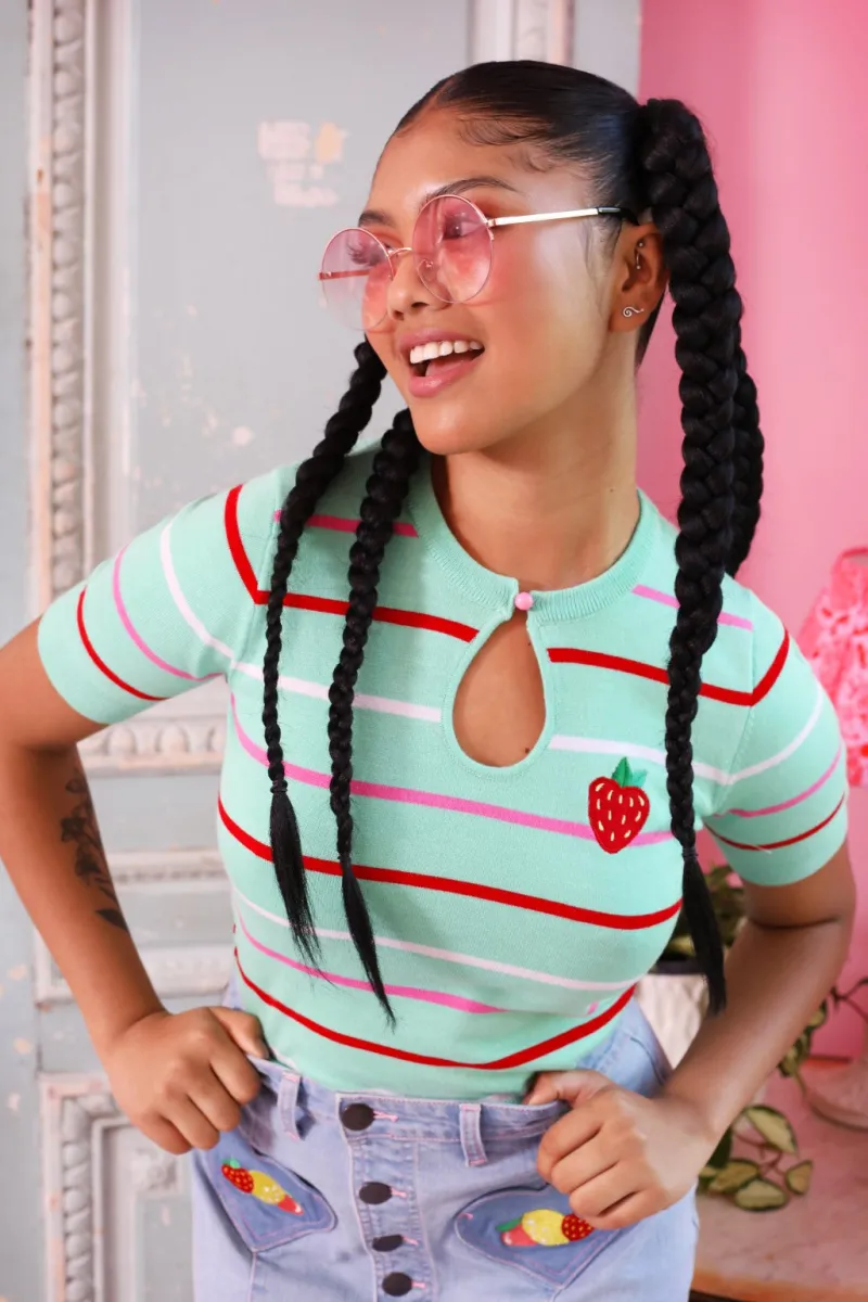 Hell Bunny Tops|Tops>Berry Cute Top Mint