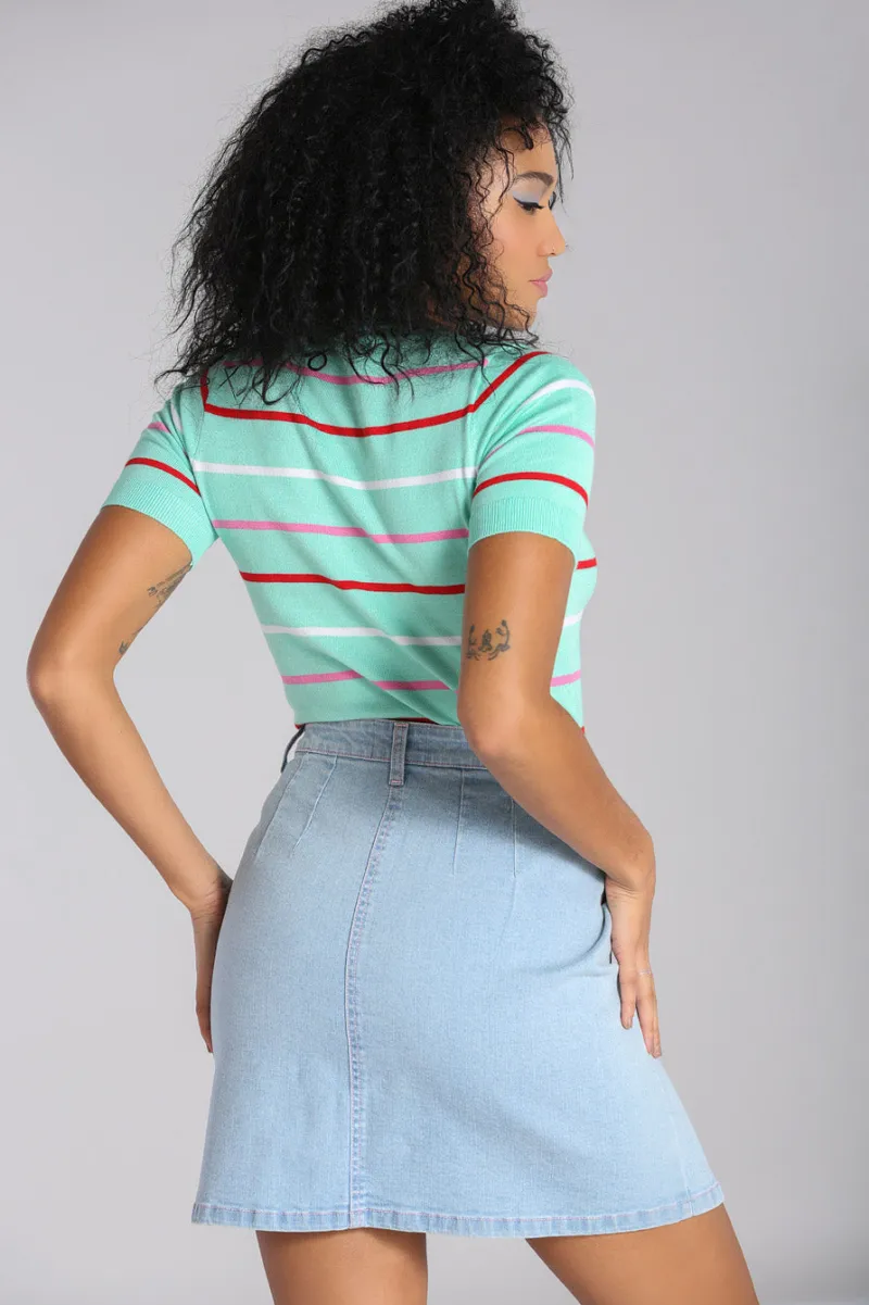 Hell Bunny Tops|Tops>Berry Cute Top Mint