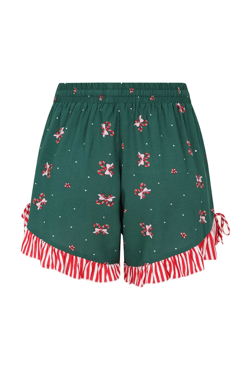 Hell Bunny Trousers & Shorts|Trousers & Shorts>Beth Shorts Green