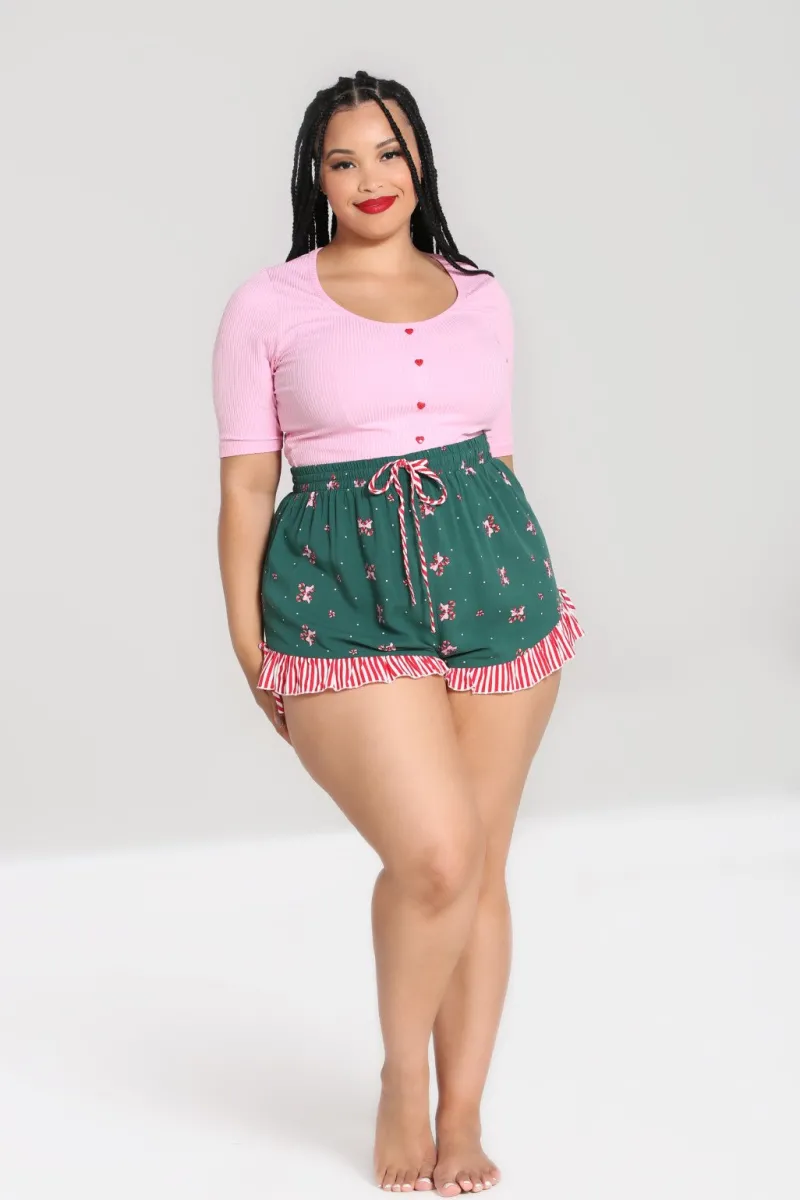 Hell Bunny Trousers & Shorts|Trousers & Shorts>Beth Shorts Green