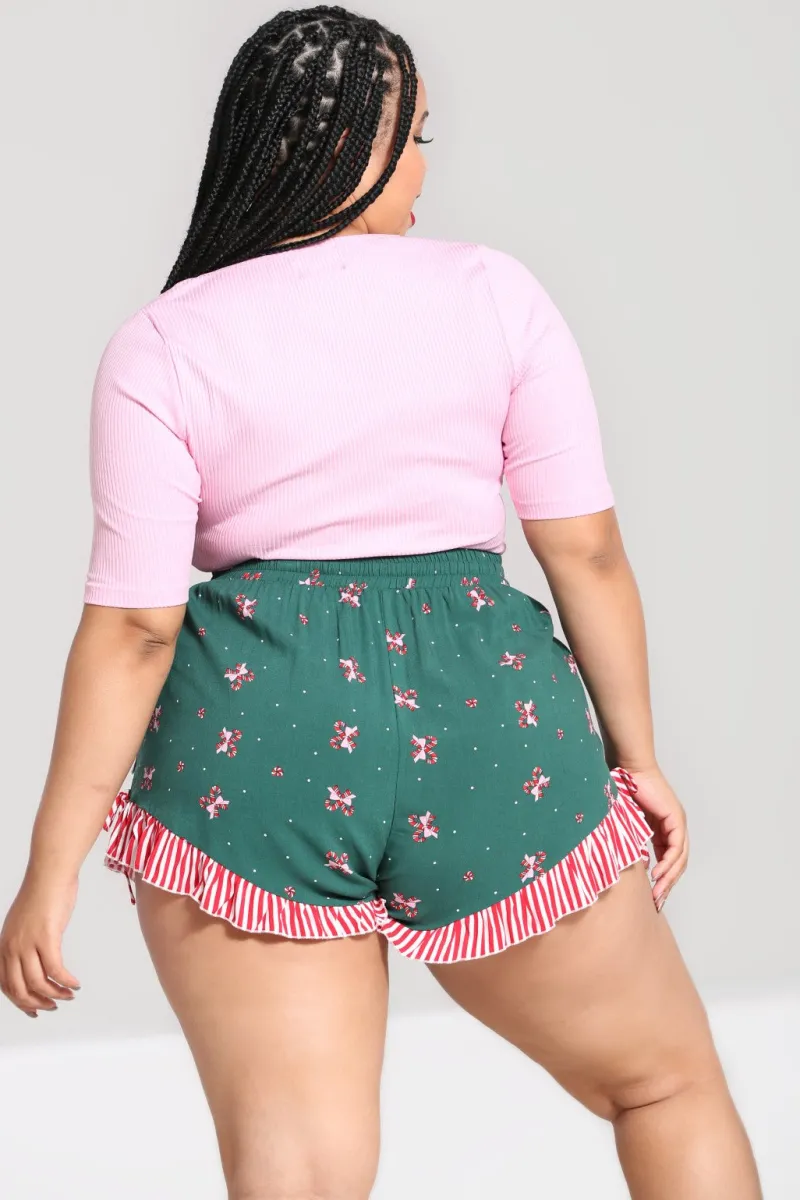 Hell Bunny Trousers & Shorts|Trousers & Shorts>Beth Shorts Green