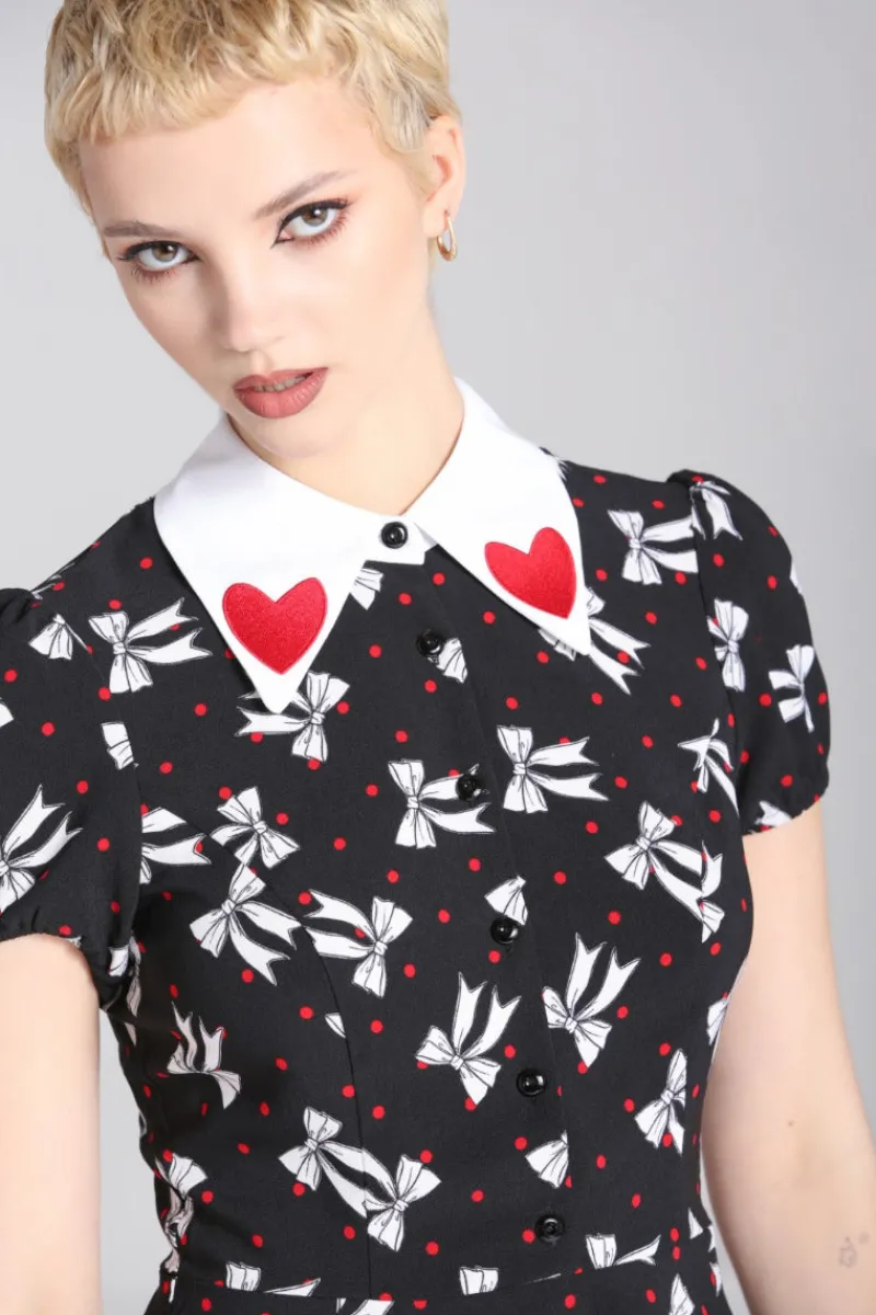 Hell Bunny Dresses|Dresses With Pockets>Bobbie Mini Dress Black