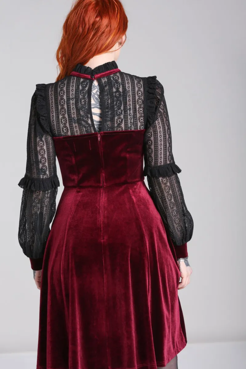 Hell Bunny Dresses|Dresses>Bonnie Dress Burgundy