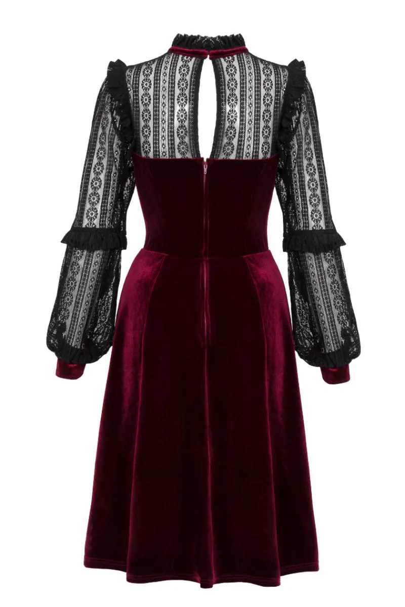 Hell Bunny Dresses|Dresses>Bonnie Dress Burgundy