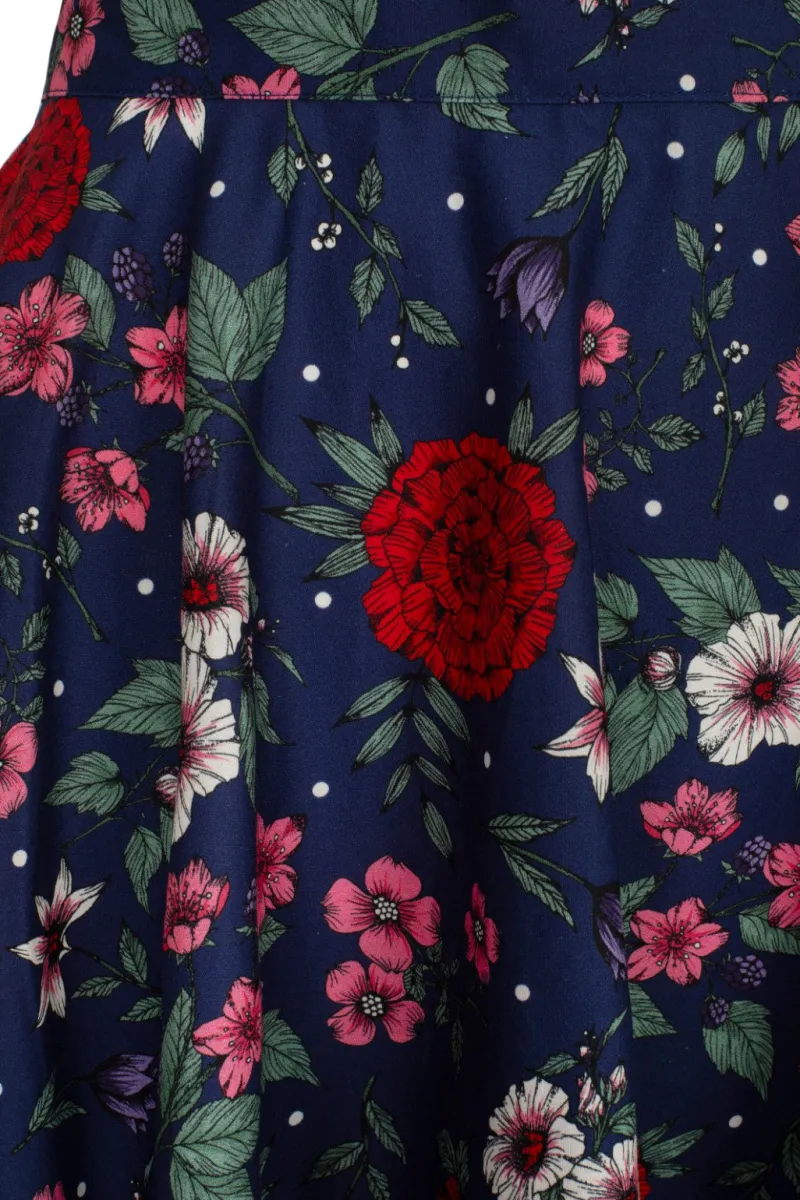 Hell Bunny Skirts|Skirts>Camellia Skirt Blue