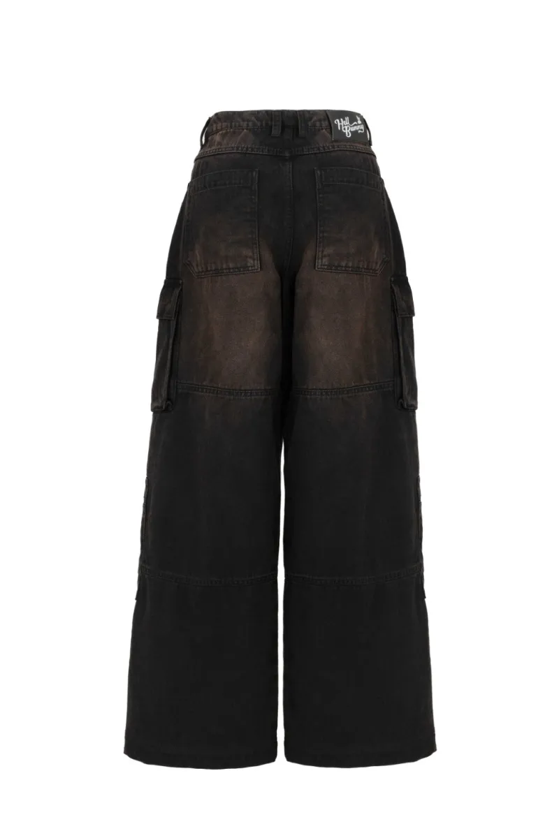 Hell Bunny Trousers & Shorts|Trousers & Shorts>Cameron Jeans - Short Length Brown