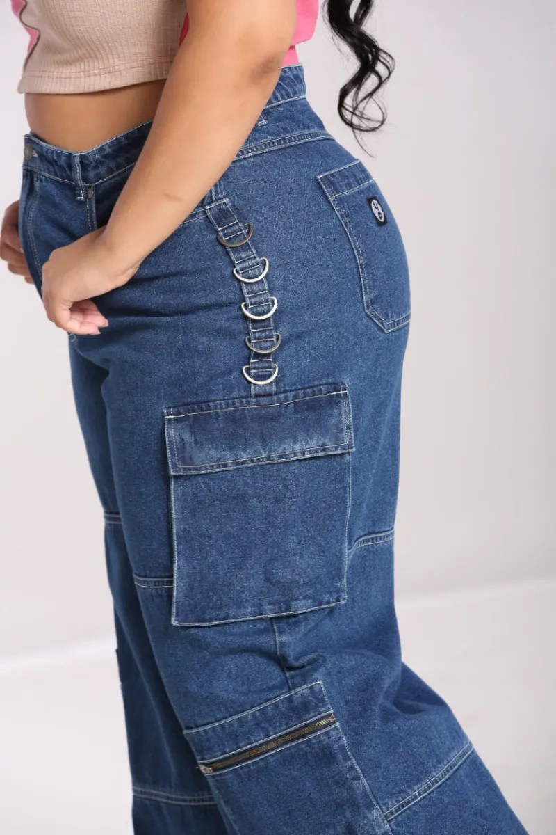 Hell Bunny Trousers & Shorts|Trousers & Shorts>Cameron Jeans Blue