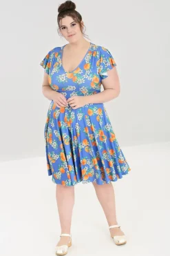 Hell Bunny Dresses>Castellana Dress Blue