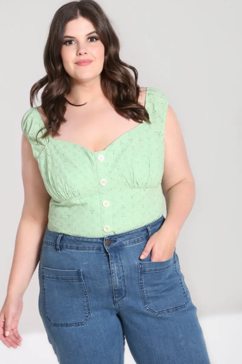 Hell Bunny Tops|Tops>Celia Top Mint