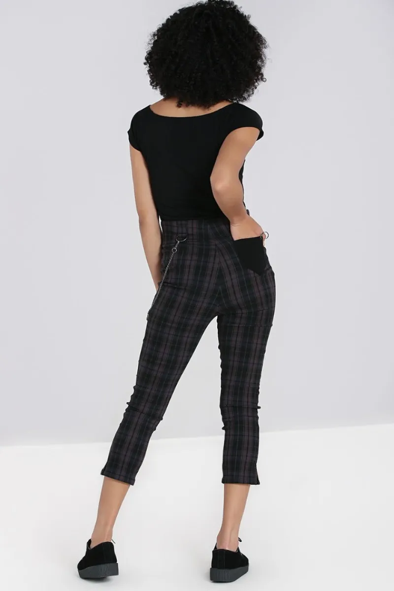 Hell Bunny Trousers & Shorts|Trousers & Shorts>Cobain Capris Grey