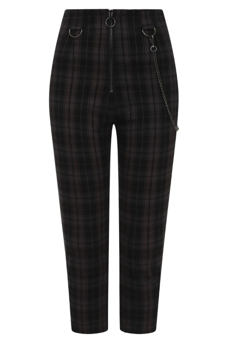 Hell Bunny Trousers & Shorts|Trousers & Shorts>Cobain Capris Grey