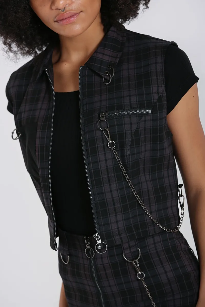 Hell Bunny Tops|Tops>Cobain Vest Grey