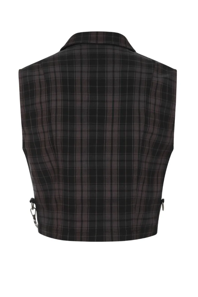 Hell Bunny Tops|Tops>Cobain Vest Grey