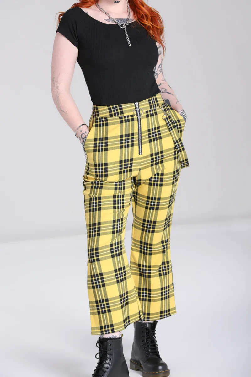 Hell Bunny Trousers & Shorts|Trousers & Shorts>Corey Trousers Yellow