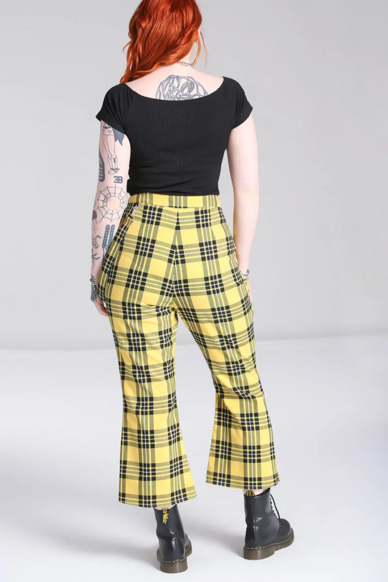 Hell Bunny Trousers & Shorts|Trousers & Shorts>Corey Trousers Yellow