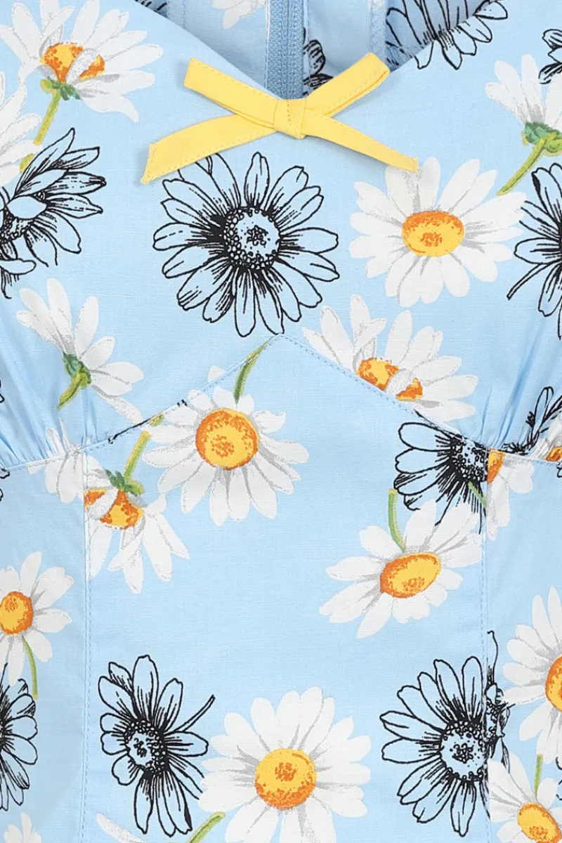 Hell Bunny Tops|Tops>Daisy Top Blue