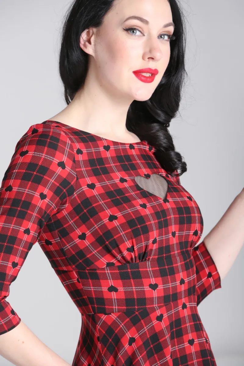 Hell Bunny Dresses|Dresses With Pockets>Date Night Midi Dress Red