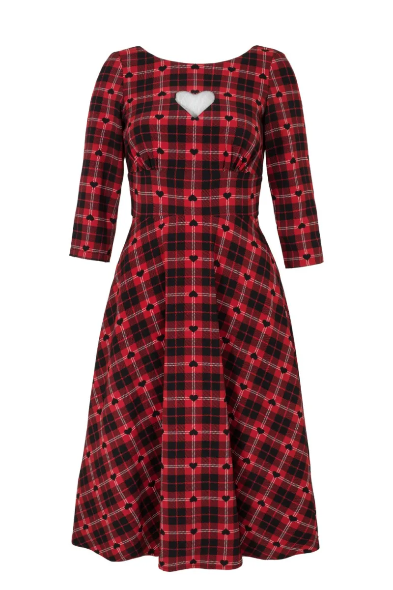 Hell Bunny Dresses|Dresses With Pockets>Date Night Midi Dress Red