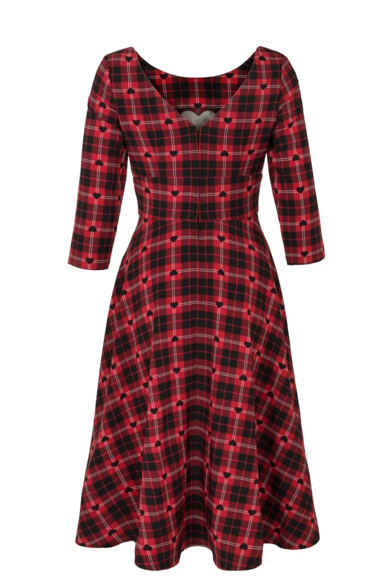 Hell Bunny Dresses|Dresses With Pockets>Date Night Midi Dress Red