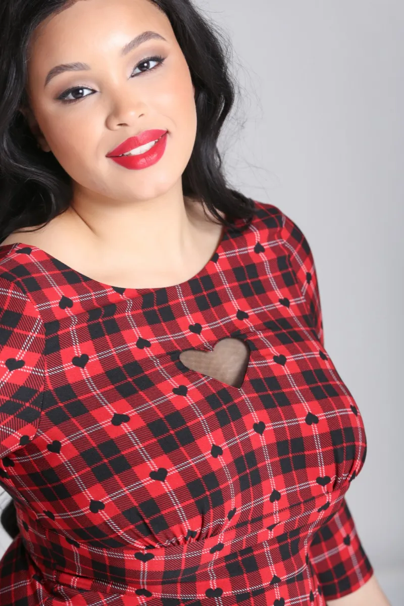 Hell Bunny Dresses|Dresses With Pockets>Date Night Midi Dress Red