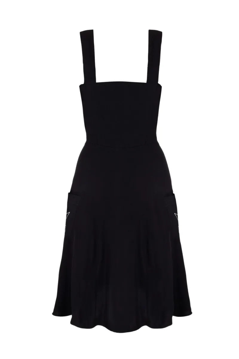 Hell Bunny Dresses|Dresses With Pockets>Destroya Knee Dress Black
