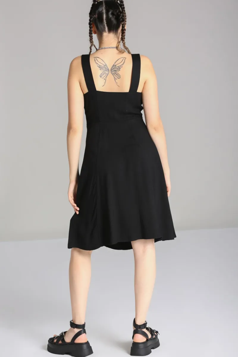 Hell Bunny Dresses|Dresses With Pockets>Destroya Knee Dress Black