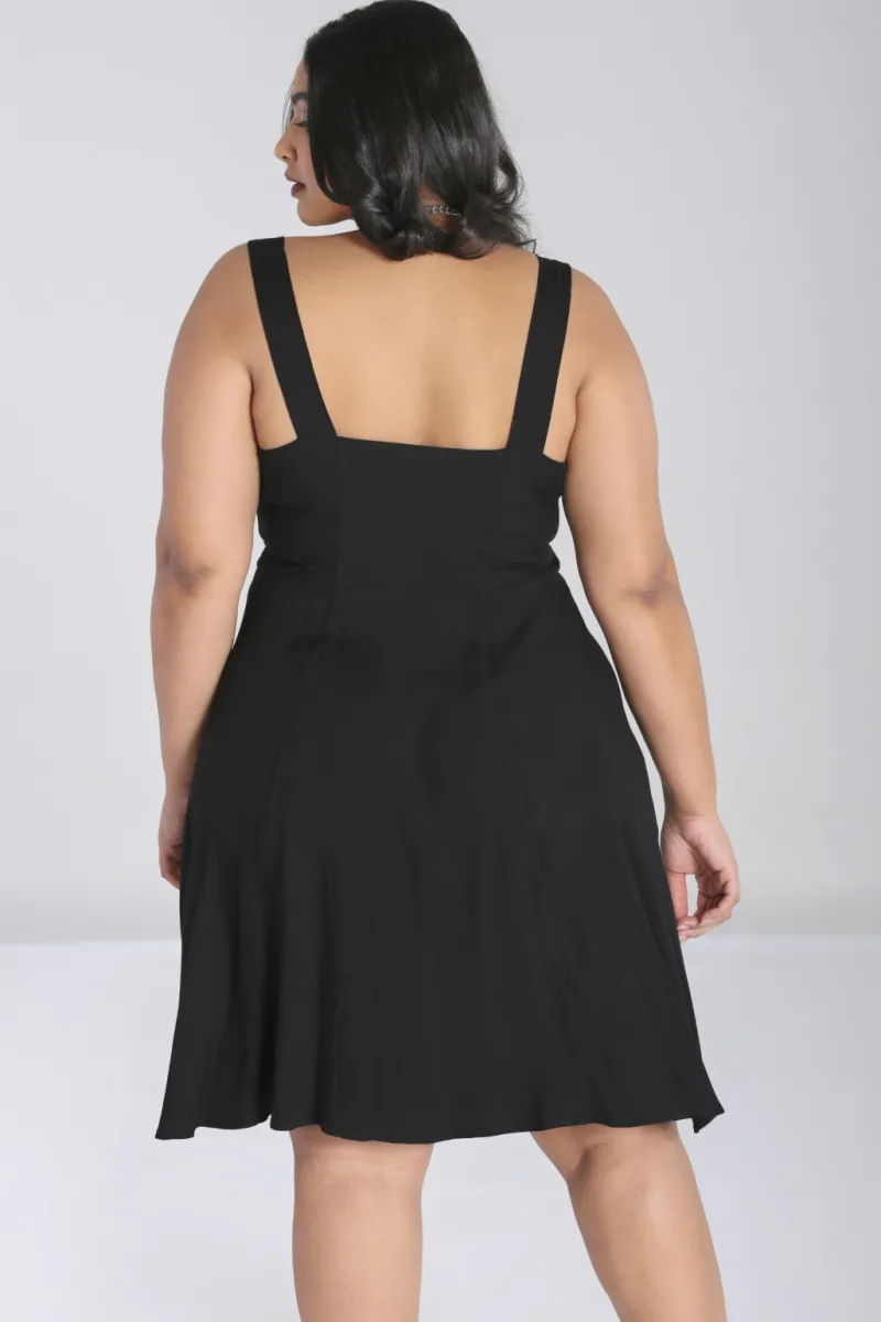 Hell Bunny Dresses|Dresses With Pockets>Destroya Knee Dress Black