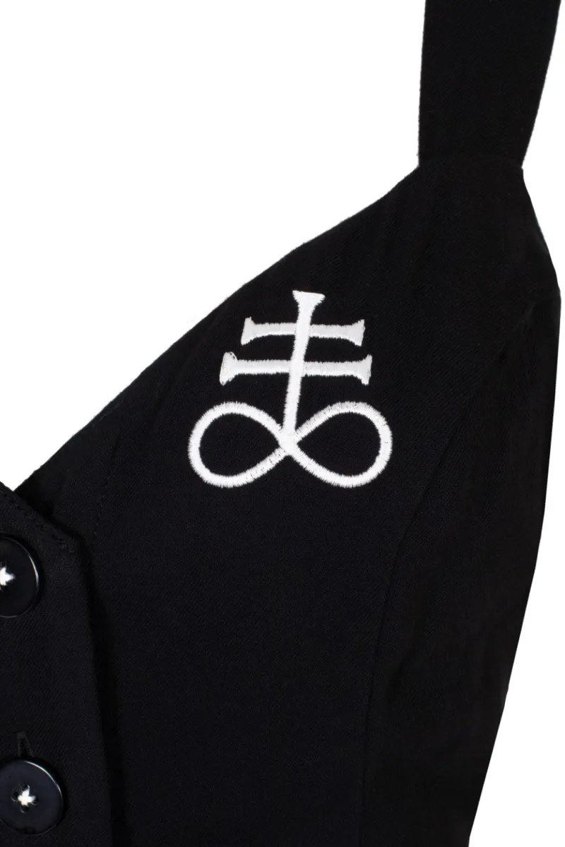 Hell Bunny Dresses|Dresses With Pockets>Destroya Knee Dress Black