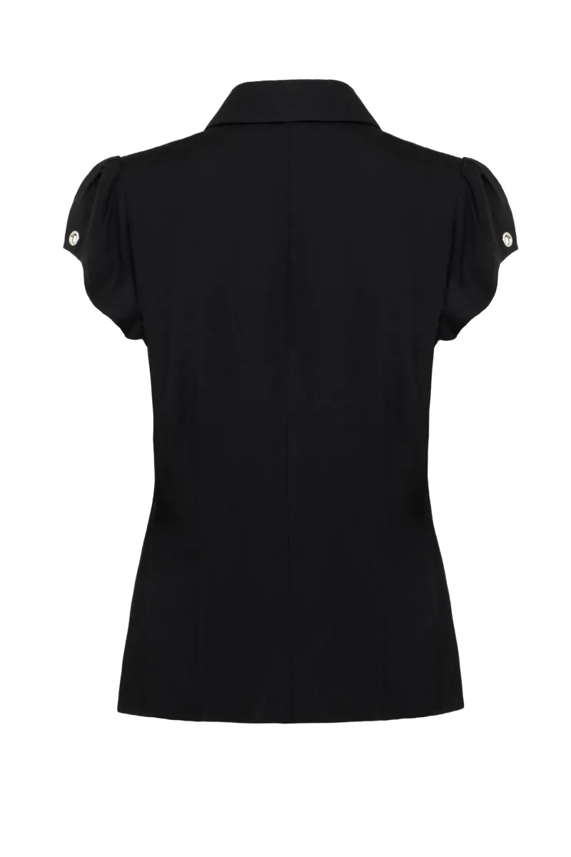 Hell Bunny Blouses|Tops>Destroya Shirt Black