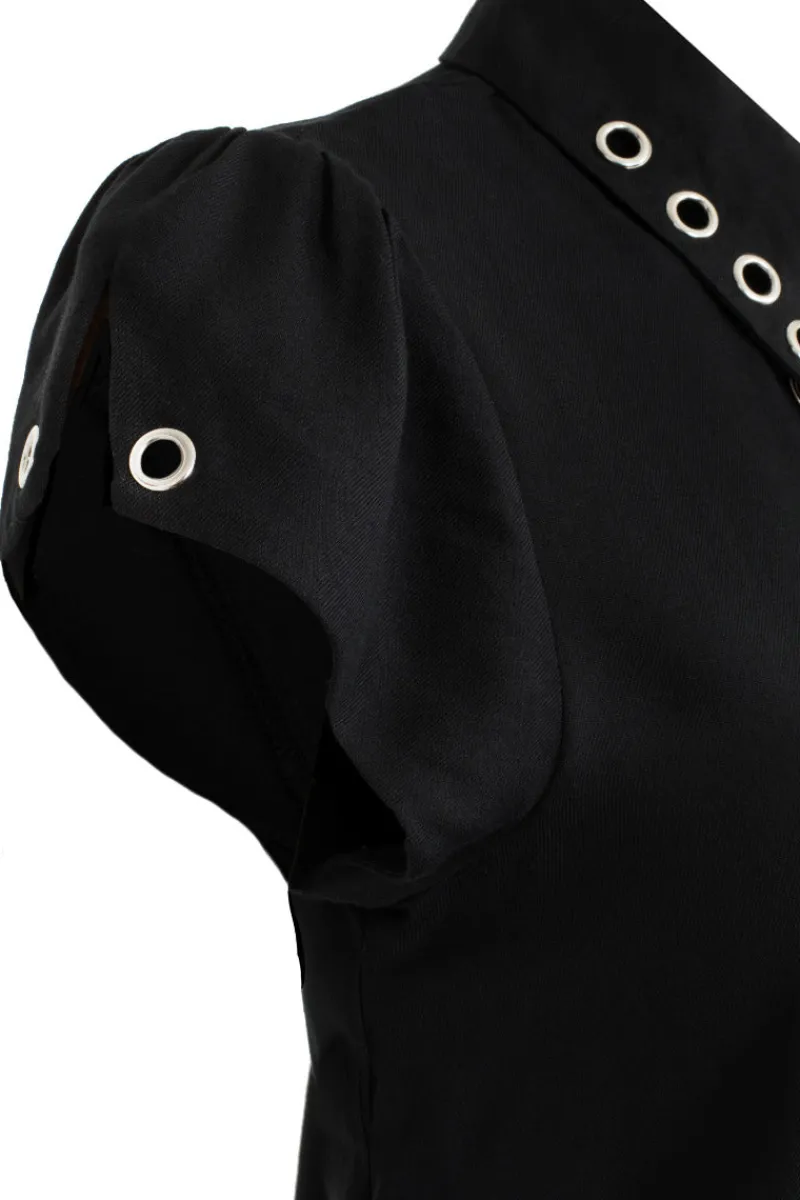 Hell Bunny Blouses|Tops>Destroya Shirt Black