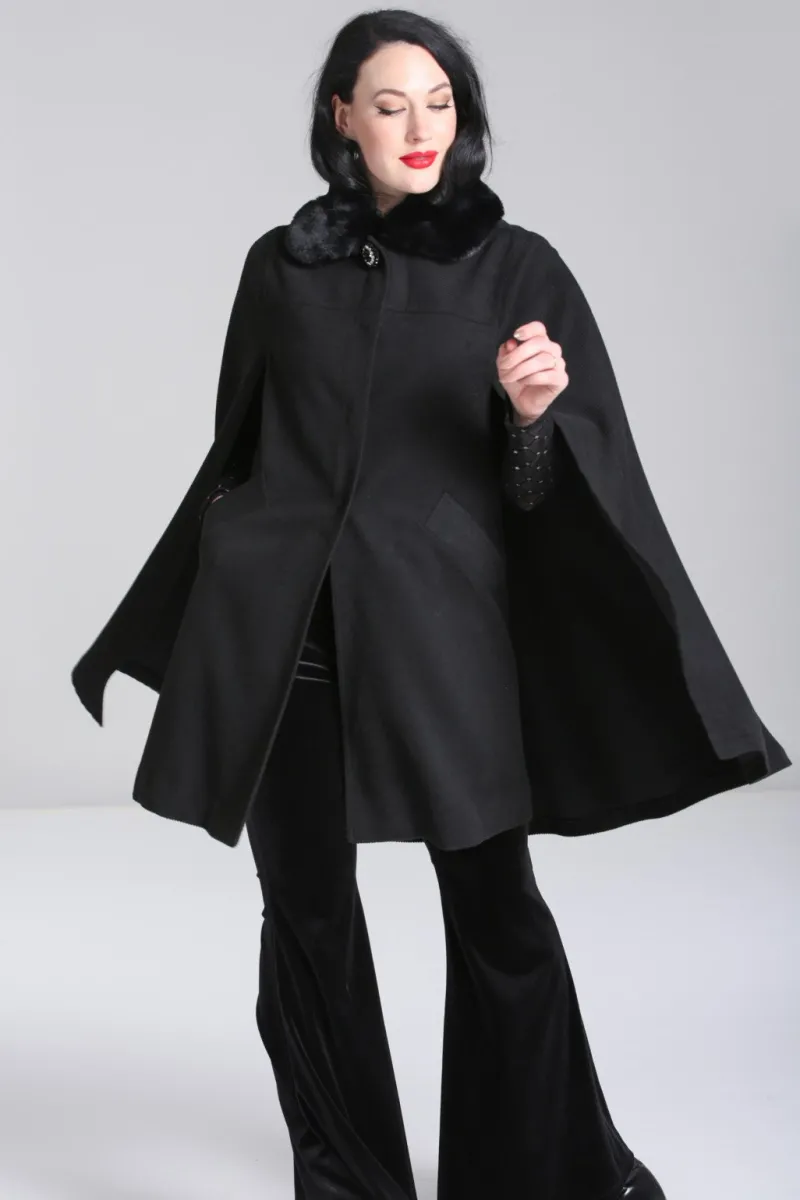 Hell Bunny Coats & Jackets|Coats & Jackets>Devon Cape Coat Black