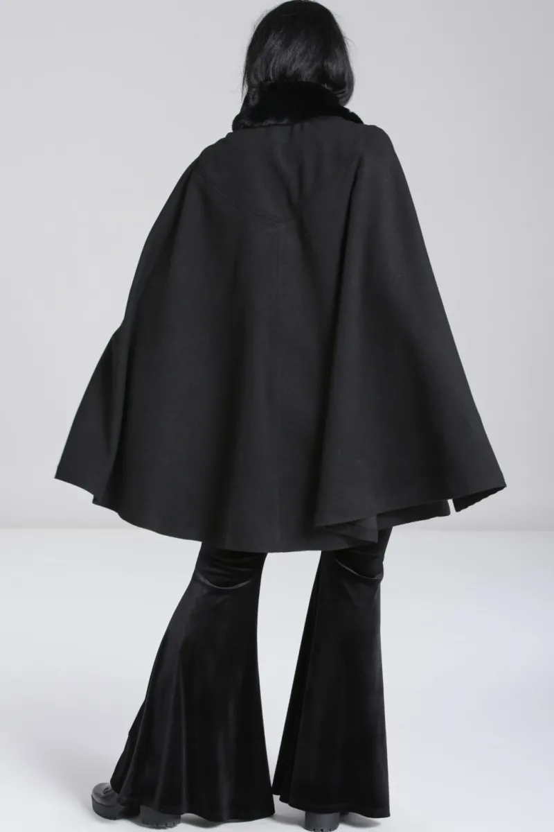 Hell Bunny Coats & Jackets|Coats & Jackets>Devon Cape Coat Black