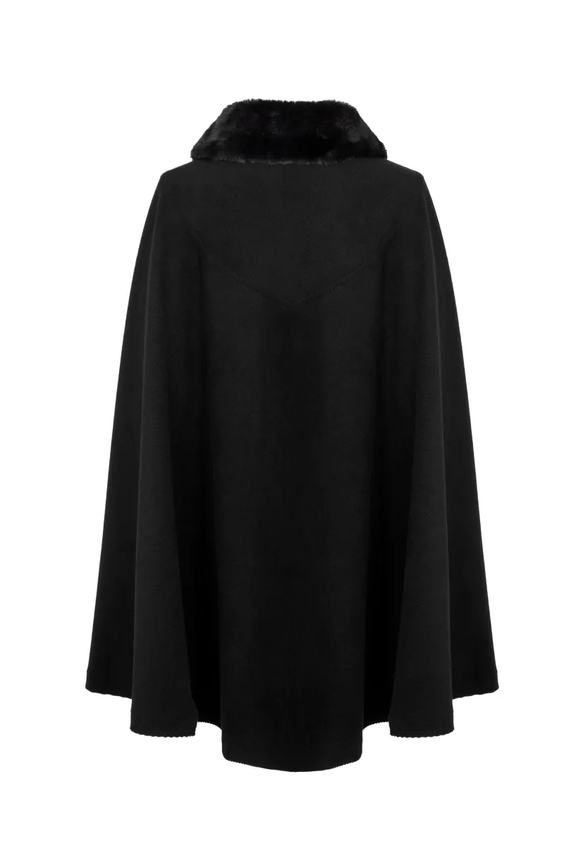 Hell Bunny Coats & Jackets|Coats & Jackets>Devon Cape Coat Black