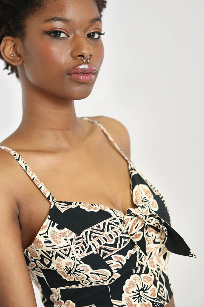 Hell Bunny Tops|Tops>Dominique Crop Top Black