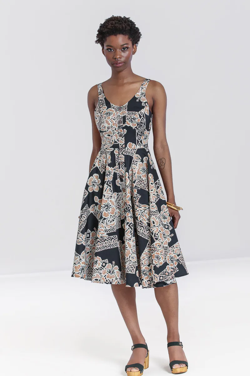 Hell Bunny Dresses>Dominique 50's Dress Black