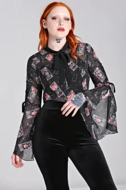 Hell Bunny Tops|Blouses>Duality blouse Black
