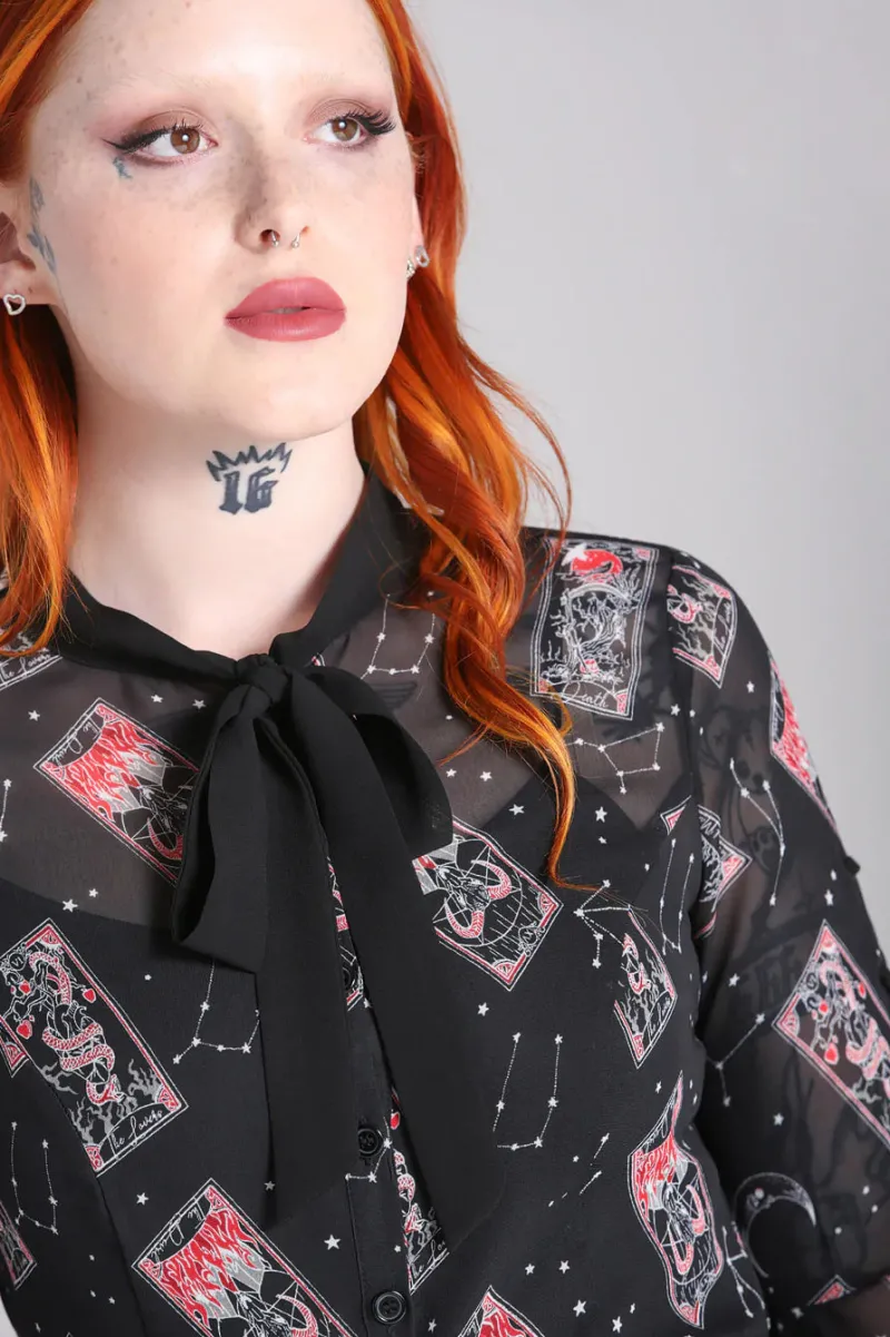 Hell Bunny Tops|Blouses>Duality blouse Black