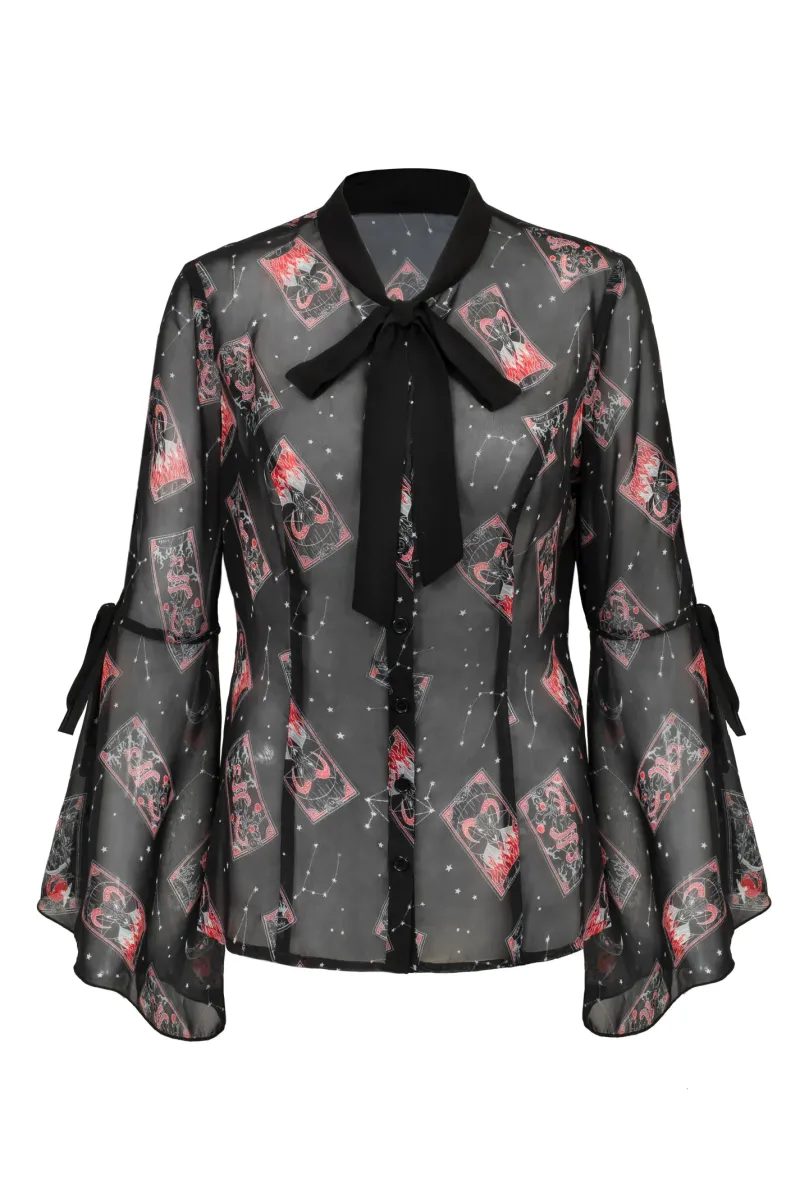 Hell Bunny Tops|Blouses>Duality blouse Black