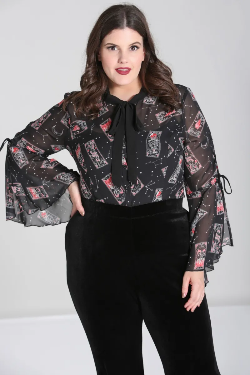 Hell Bunny Tops|Blouses>Duality blouse Black