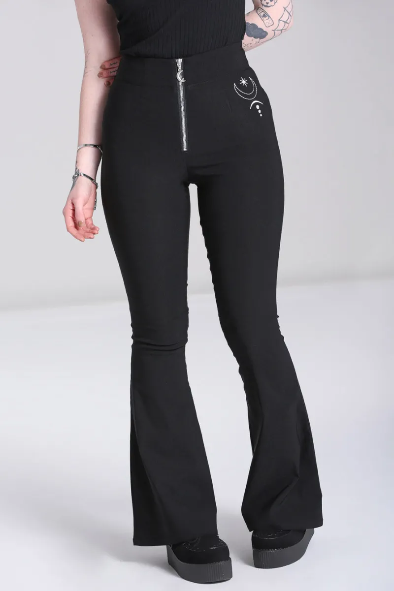 Hell Bunny Trousers & Shorts|Trousers & Shorts>Eclipse Trousers Black