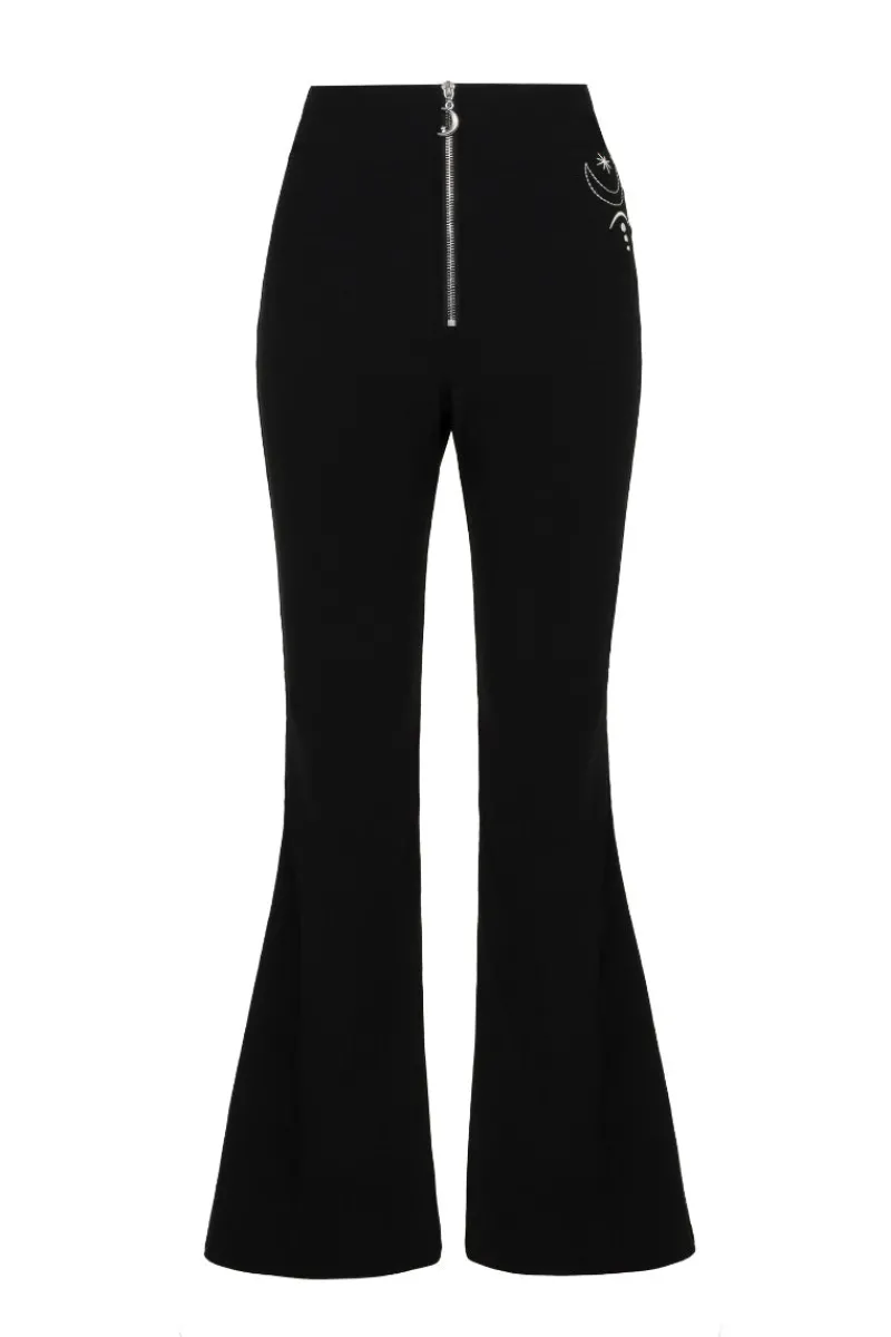 Hell Bunny Trousers & Shorts|Trousers & Shorts>Eclipse Trousers Black