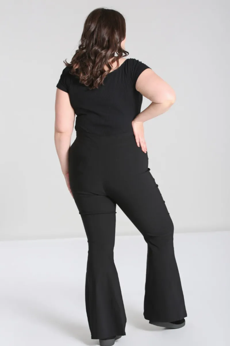 Hell Bunny Trousers & Shorts|Trousers & Shorts>Eclipse Trousers Black