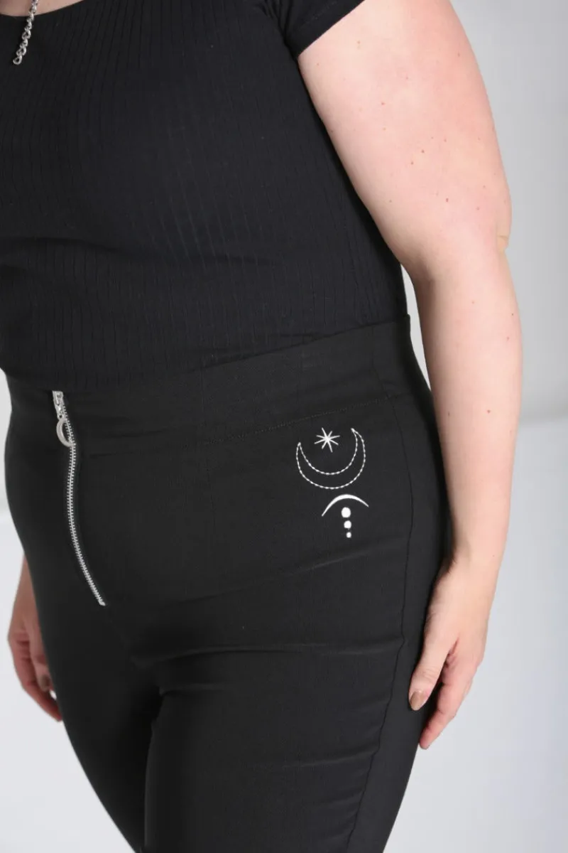 Hell Bunny Trousers & Shorts|Trousers & Shorts>Eclipse Trousers Black