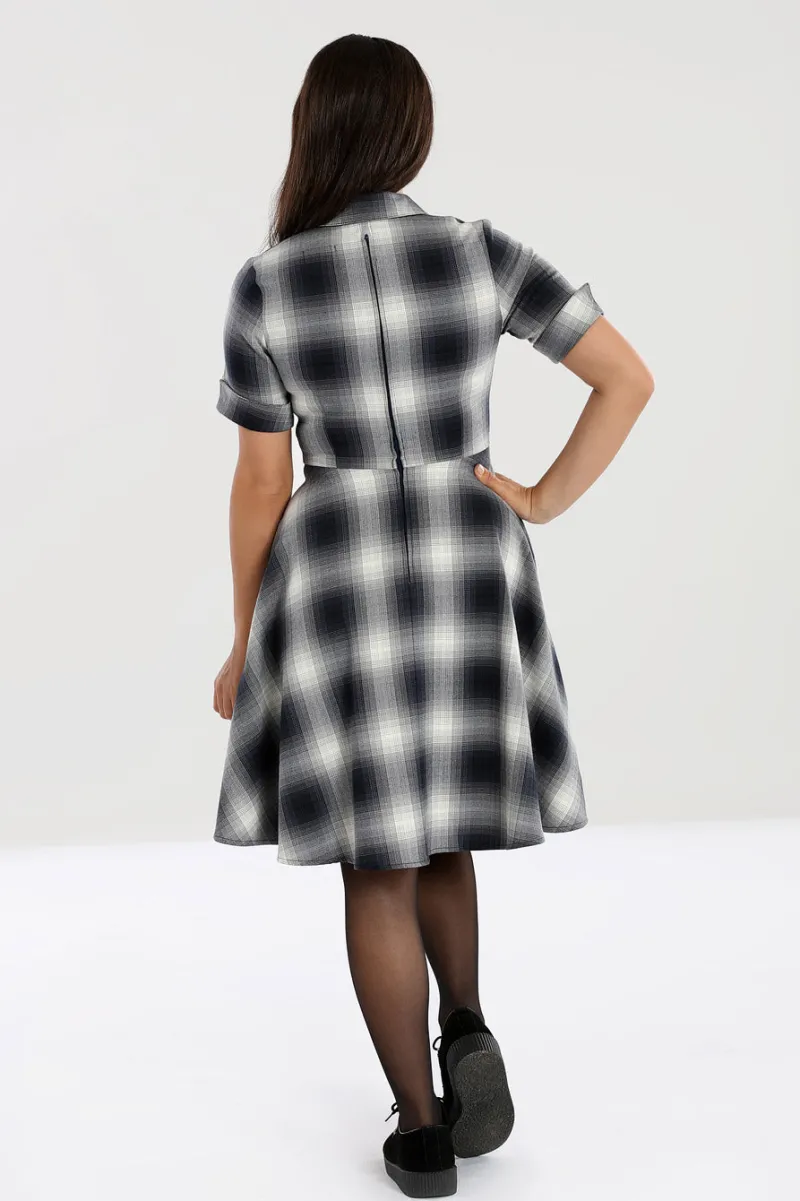 Hell Bunny Dresses|Dresses>Eddystone Mid Dress Grey