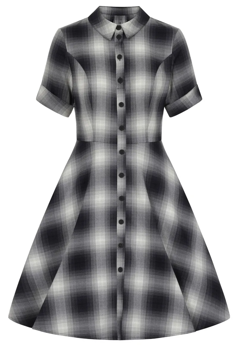 Hell Bunny Dresses|Dresses>Eddystone Mid Dress Grey