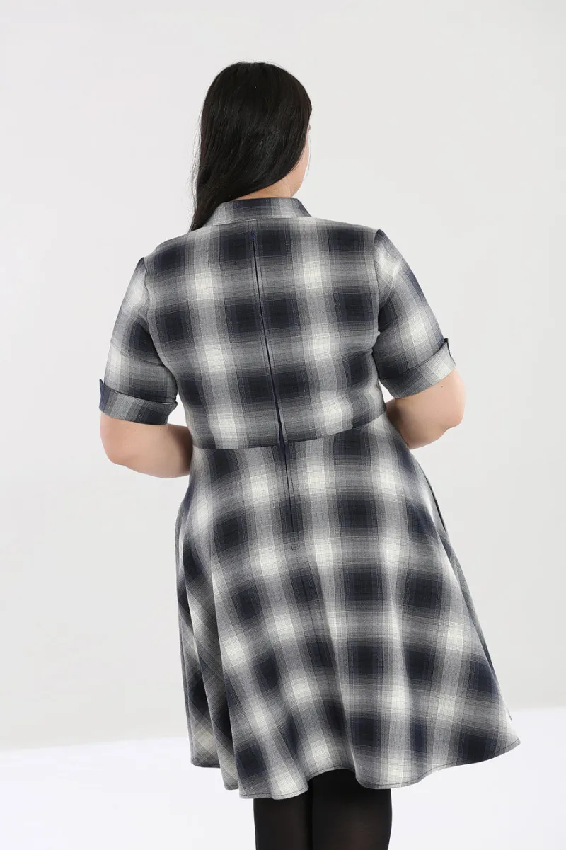 Hell Bunny Dresses|Dresses>Eddystone Mid Dress Grey